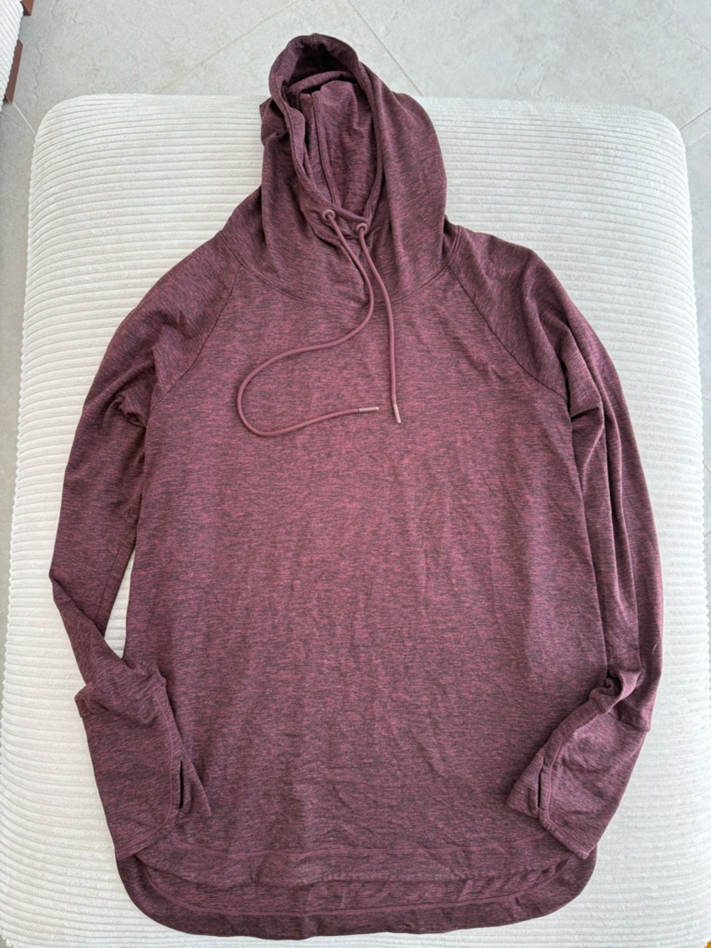 Athleta Women's Cowl Neck Pullover in Plum Heather